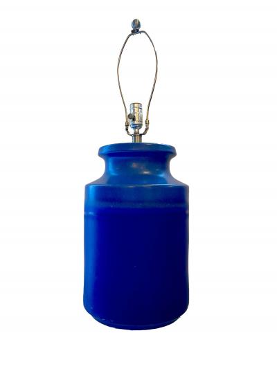 Oversized Cobalt Blue Ceramic Table Lamp