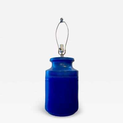 Oversized Cobalt Blue Ceramic Table Lamp