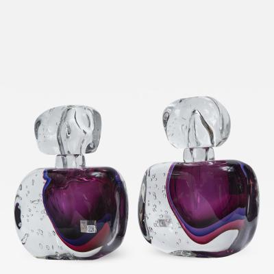 Oversized Murano Blown Amethyst Perfume Bottle Contemporary
