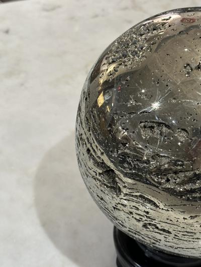 Oversized Natural Pyrite Sphere 