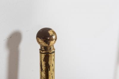 Oversized Pair of Parisian Brass Opaline Hotel Wall Sconces