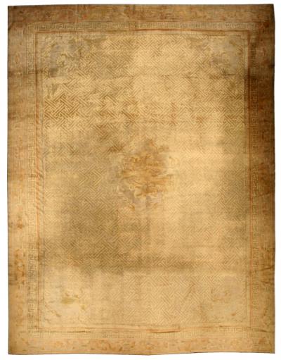 Oversized Vintage Chinese Art Deco Carpet