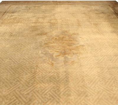 Oversized Vintage Chinese Art Deco Carpet