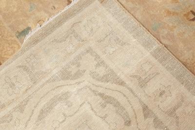 Oversized Vintage Indian Botanic Hand Knotted Wool Rug