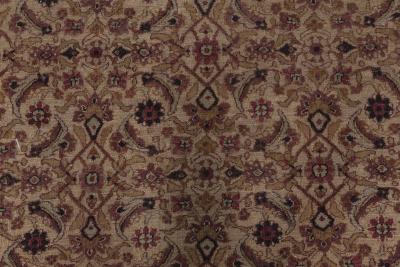 Oversized Vintage Persian Meshad Pink Brown Handmade Wool Rug