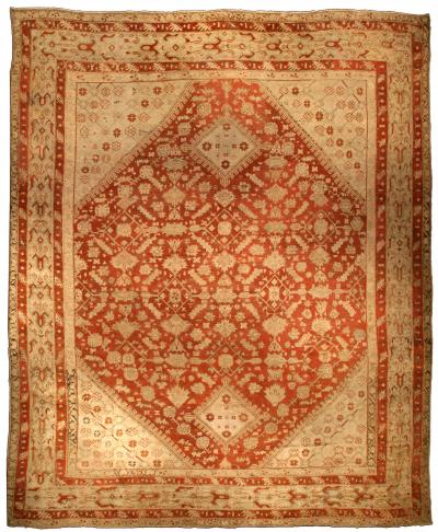 Oversized Vintage Red Turkish Ghiordes handmade wool Carpet