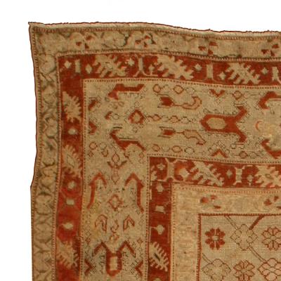 Oversized Vintage Red Turkish Ghiordes handmade wool Carpet