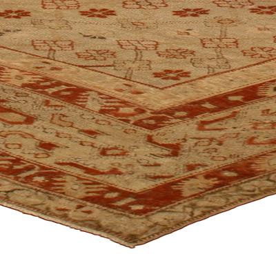 Oversized Vintage Red Turkish Ghiordes handmade wool Carpet