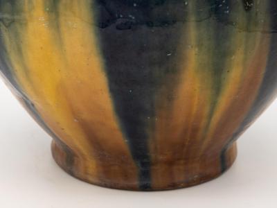 Oversized ceramic vase with Blue Cream glaze