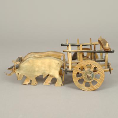 Oxen Pulling a Cart