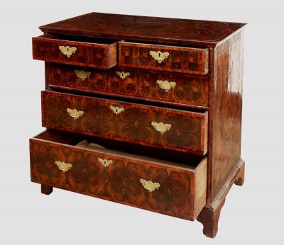 Oyster Veneered William and Mary Chest
