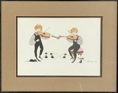 P Buckley Moss Framed Folksy Artwork Print USA 1979