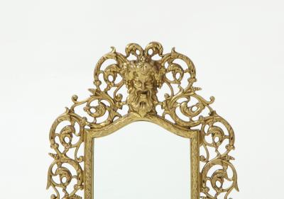P E Guerin Antique Brass Vanity Mirror