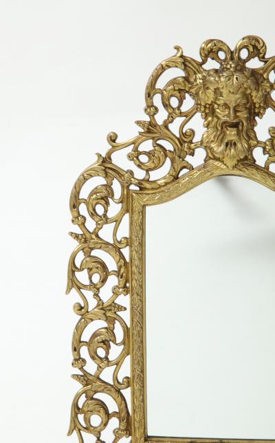 P E Guerin Antique Brass Vanity Mirror