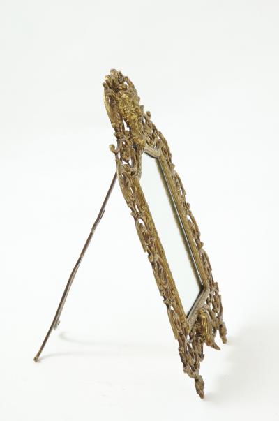 P E Guerin Antique Brass Vanity Mirror