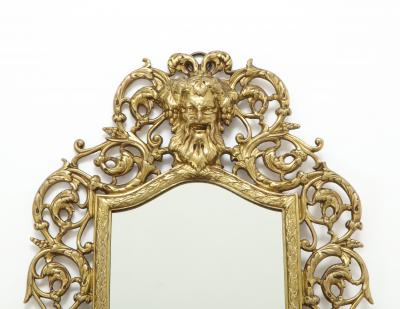 P E Guerin Antique Brass Vanity Mirror