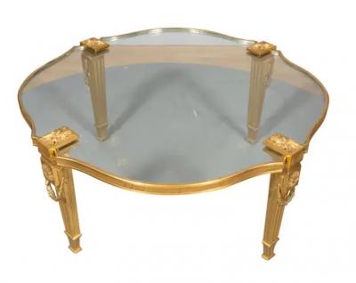 P E Guerin Bronze And Glass Coffee Table