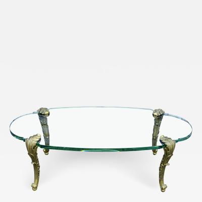 P E Guerin P E Guerin Bronze And Glass Coffee Table