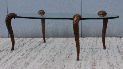 P E Guerin P E Guerin Style Gilt Legs Coffee Table