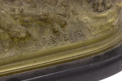 P J Mene Bronze Dog Figure