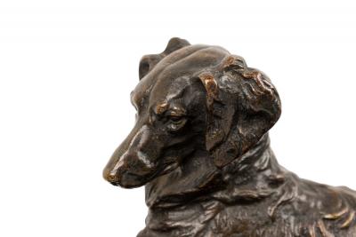 P J Mene Patinated Bronze Dogs