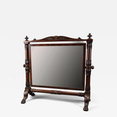 P MA Nicholson Superb quality 19th century Regency Cuban mahogany cheval table mirror