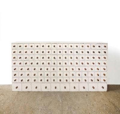 PAINTED APOTHECARY CHEST OF DRAWERS