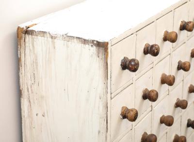 PAINTED APOTHECARY CHEST OF DRAWERS