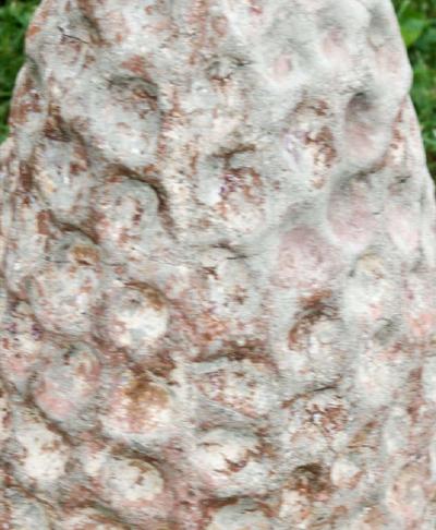 PAINTED CAST STONE MOREL MUSHROOM GARDEN ORNAMENT