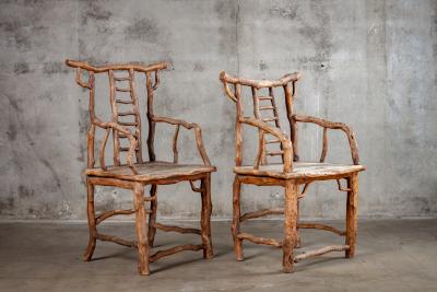 PAIR BRANCH ARMCHAIRS