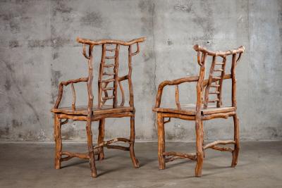 PAIR BRANCH ARMCHAIRS