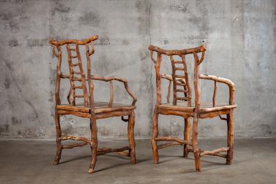 PAIR BRANCH ARMCHAIRS