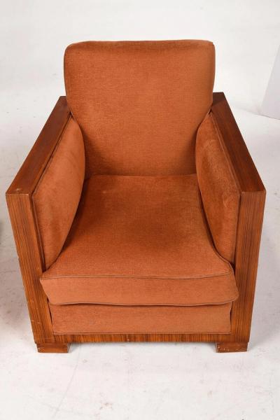 PAIR FRENCH ART DECO PERIOD ROSEWOOD ARMCHAIRS