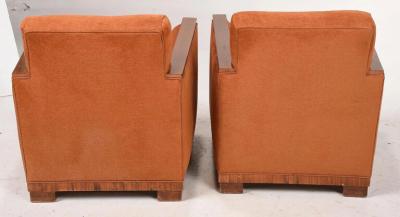 PAIR FRENCH ART DECO PERIOD ROSEWOOD ARMCHAIRS