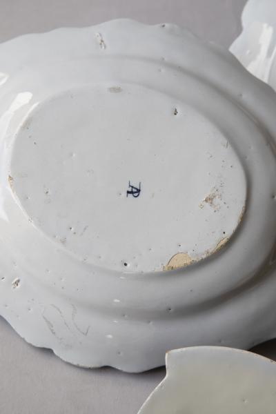PAIR OF 18TH CENTURY DUTCH DELFT BUTTER DISHES