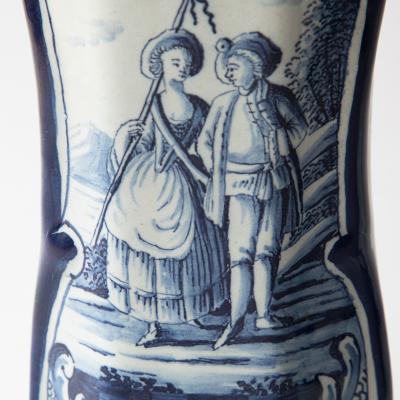 PAIR OF 18TH CENTURY OCTAGONAL DELFT VASES