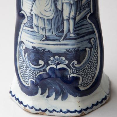 PAIR OF 18TH CENTURY OCTAGONAL DELFT VASES