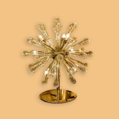 PAIR OF 1980S MURANO SPUTNIK BULLICANTE TABLE LAMPS