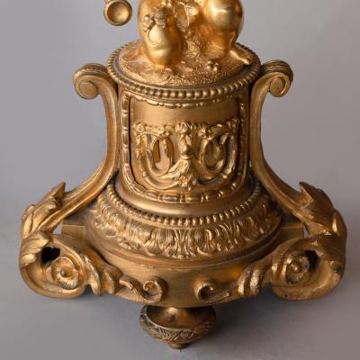 PAIR OF 19TH CENTURY GILT BRONZE CANDLESTICKS CONVERTED TO TABLE LAMPS