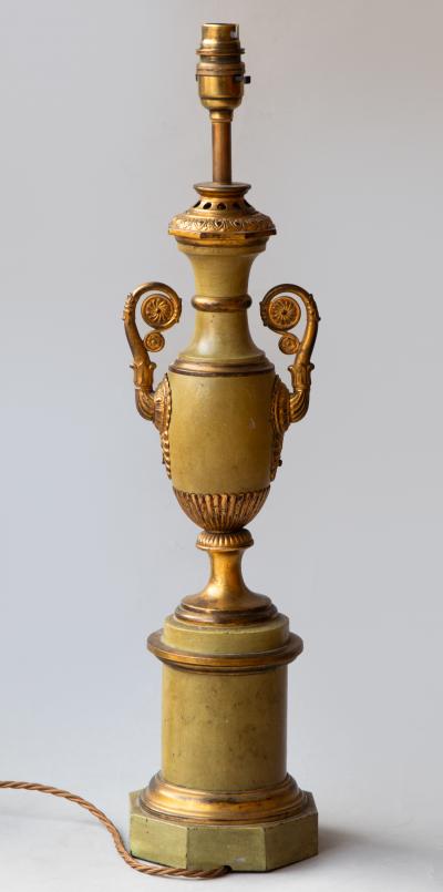 PAIR OF 19TH CENTURY TOLE ARGAND OIL LAMPS CONVERTED TO ELECTRICITY