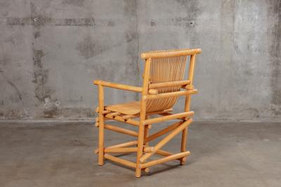 PAIR OF BAMBOO ARMCHAIRS