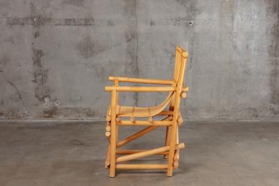 PAIR OF BAMBOO ARMCHAIRS