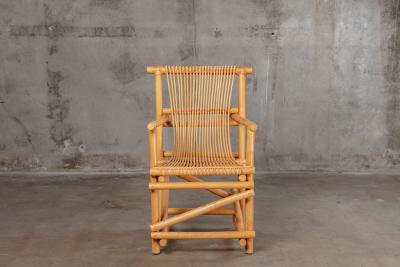PAIR OF BAMBOO ARMCHAIRS