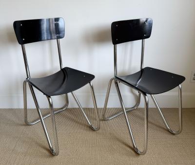 PAIR OF BAUHAUS SIDE CHAIRS