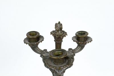 PAIR OF BRONZE CHARLES X CANDELABRAS