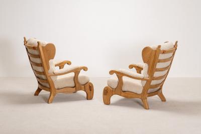 PAIR OF BRUTALIST ARMCHAIRS 1960