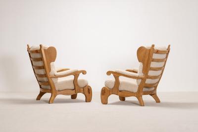 PAIR OF BRUTALIST ARMCHAIRS 1960