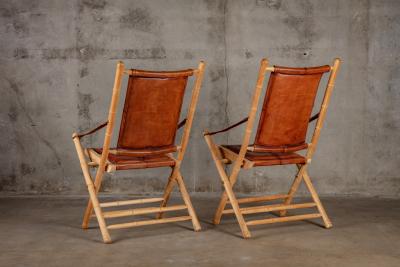 PAIR OF CAMPAIGN STYLE CHAIRS
