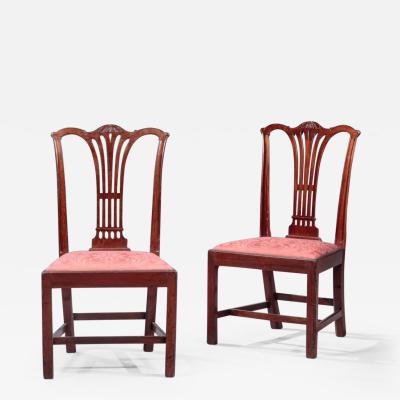 PAIR OF CARVED CHIPPENDALE SIDE CHAIRS