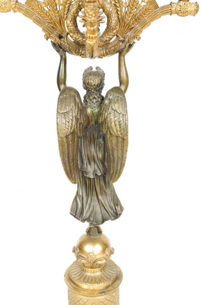 PAIR OF CHARLES X BRONZE CANDELABRAS